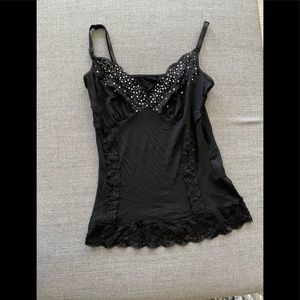 Camisole studded with diamonds